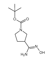 1-Boc-3-(N-hydroxycarbamimidoyl)-pyrrolidine结构式