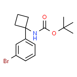 (1-(3-溴苯基)环丁基)氨基甲酸叔丁酯结构式