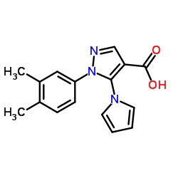 1-(3,4-Dimethylphenyl)-5-(1H-pyrrol-1-yl)-1H-pyrazole-4-carboxylic acid Structure