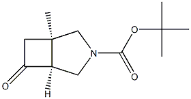 cis-1-Methyl-6-oxo-3-aza-bicyclo[3.2.0]heptane-3-carboxylic acid tert-butyl ester Structure