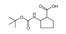 2-叔丁氧基羰氨基环戊烷羧酸结构式