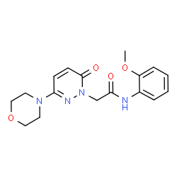 N-(2-methoxyphenyl)-2-[3-(morpholin-4-yl)-6-oxopyridazin-1(6H)-yl]acetamide结构式