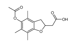 2-(5-乙酰氧基-4,6,7-三甲基-2,3-二氢苯并呋喃-2-基)乙酸结构式