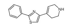 2-phenyl-4-(1,2,3,6-tetrahydropyridin-4-yl)thiazole结构式