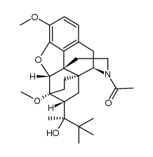 1-[(5α,7α)-3-methoxy-4,5-epoxy-18,19-dihydro-7-[(1S)-1-hydroxy-1,2,2-trimethylpropyl]-6-methoxy-6,14-ethenomorphinan-17-yl]ethanone Structure