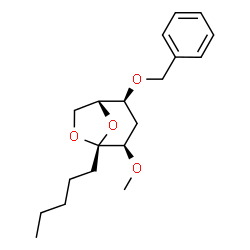 6,8-Dioxabicyclo3.2.1octane, 4-methoxy-5-pentyl-2-(phenylmethoxy)-, 1R-(exo,exo)-结构式