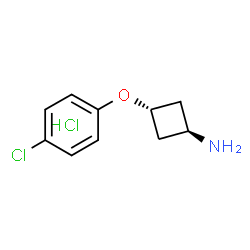 (1r,3r)-3-(4-chlorophenoxy)cyclobutan-1-amine hydrochloride Structure