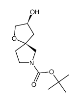 Racemic-(3S,5S)-tert-butyl 3-hydroxy-1-oxa-7-azaspiro[4.4]nonane-7-carboxylate结构式