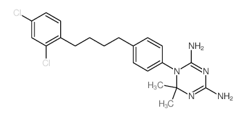 1,3,5-Triazine-2,4-diamine,1-[4-[4-(2,4-dichlorophenyl)butyl]phenyl]-1,6-dihydro-6,6-dimethyl-结构式