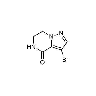3-溴-4H,5H,6H,7H-吡唑并[1,5-a]吡嗪-4-酮结构式