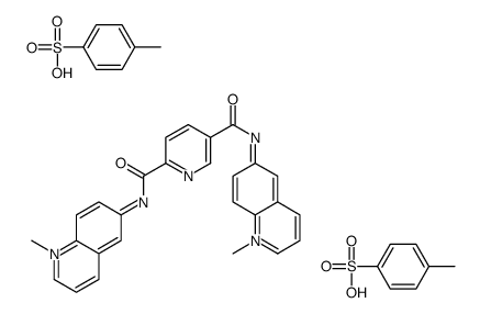 2-N,5-N-bis(1-methylquinolin-1-ium-6-yl)pyridine-2,5-dicarboxamide,4-methylbenzenesulfonate结构式