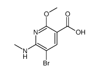 5-Bromo-2-methoxy-6-(methylamino)nicotinic acid structure