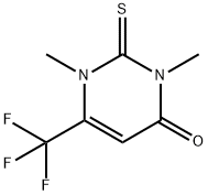1,3-Dimethyl-2-thioxo-6-(trifluoromethyl)-2,3-dihydropyrimidin-4(1H)-one Structure