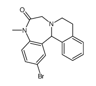 2-Bromo-5,9,10,14b-tetrahydro-5-methylisoquino[2,1-d][1,4]benzodiazepin-6(7H)-one structure