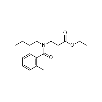 3-(N-丁基-2-甲基苯甲酰氨基)丙酸乙酯图片