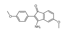 3-amino-5-methoxy-2-(4-methoxyphenyl)inden-1-one结构式