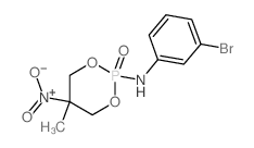 N-(3-bromophenyl)-5-methyl-5-nitro-2-oxo-1,3-dioxa-2$l^C10H12BrN2O5P-phosphacyclohexan-2-amine结构式