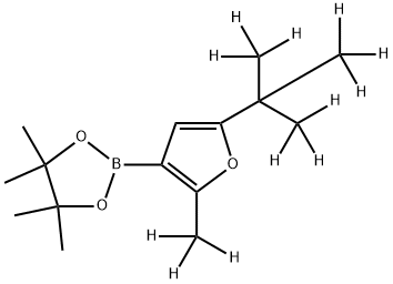 [2-Methyl-5-(tert-butyl)-d12]-furan-3-boronic acid pinacol ester structure