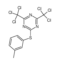 2-m-tolylsulfanyl-4,6-bis-trichloromethyl-[1,3,5]triazine结构式