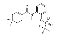 Trifluoro-methanesulfonic acid 2-[(4,4-dimethyl-cyclohex-1-enecarbonyl)-methyl-amino]-phenyl ester结构式