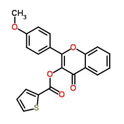 2-(4-Methoxyphenyl)-4-oxo-4H-chromen-3-yl 2-thiophenecarboxylate Structure