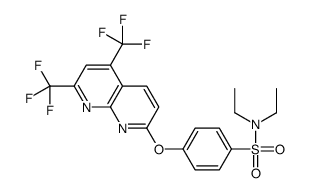 Benzenesulfonamide, 4-[[5,7-bis(trifluoromethyl)-1,8-naphthyridin-2-yl]oxy]-N,N-diethyl- (9CI) structure