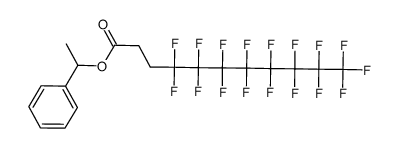 4,4,5,5,6,6,7,7,8,8,9,9,10,10,11,11,11-Heptadecafluoro-undecanoic acid 1-phenyl-ethyl ester结构式