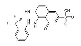 6-amino-4-hydroxy-5-[[2-(trifluoromethyl)phenyl]azo]naphthalene-2-sulphonic acid Structure