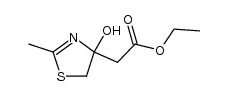 (4-hydroxy-2-methyl-4,5-dihydro-thiazol-4-yl)-acetic acid ethyl ester Structure