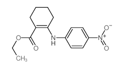 ethyl 2-[(4-nitrophenyl)amino]cyclohexene-1-carboxylate structure