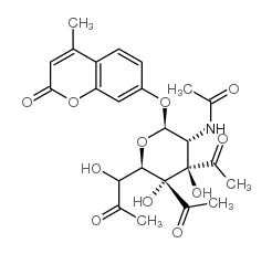 (2R,3S,4R,5R,6S)-5-ACETAMIDO-2-(ACETOXYMETHYL)-6-((4-METHYL-2-OXO-2H-CHROMEN-7-YL)OXY)TETRAHYDRO-2H-PYRAN-3,4-DIYL DIACETATE结构式