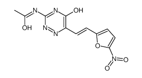 3-Acetamido-6-(2-(5-nitro-2-furyl)vinyl)-as-triazin-5-ol Structure