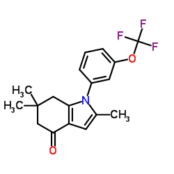 2,6,6-Trimethyl-1-[3-(trifluoromethoxy)phenyl]-1,5,6,7-tetrahydro-4H-indol-4-one Structure