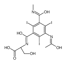 (2S)-2-[[3-acetamido-2,4,6-triiodo-5-(methylcarbamoyl)benzoyl]amino]-3-hydroxypropanoic acid结构式