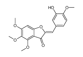 (Z)-2-(3-hydroxy-4-methoxybenzylidene)-4,5,6-trimethoxybenzofuran-3(2H)-one结构式