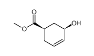 methyl (+/-)-(1R,5R)-5-hydroxy-3-cyclohexene-1-carboxylate结构式