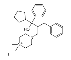 2-benzyl-1-cyclopentyl-3-(4,4-dimethylpiperazin-4-ium-1-yl)-1-phenylpropan-1-ol,iodide Structure