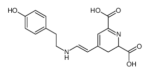 1,2,3,4-Tetrahydro-4-[2-[[2-(4-hydroxyphenyl)ethyl]imino]ethylidene]pyridine-2,6-dicarboxylic acid Structure