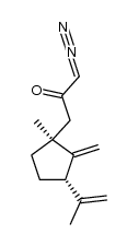 1-diazo-3-((1S,3S)-1-methyl-2-methylene-3-(prop-1-en-2-yl)cyclopentyl)propan-2-one结构式