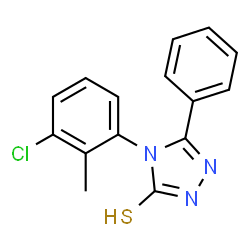 4-(3-chloro-2-methylphenyl)-5-phenyl-4H-1,2,4-triazole-3-thiol结构式