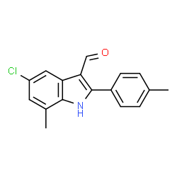 1H-Indole-3-carboxaldehyde,5-chloro-7-methyl-2-(4-methylphenyl)-(9CI) Structure