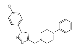 1-[[1-(4-chlorophenyl)triazol-4-yl]methyl]-4-phenylpiperazine Structure