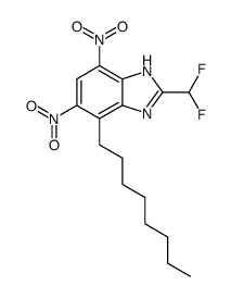 2-(difluoromethyl)-5,7-dinitro-4-octyl-1H-benzimidazole Structure