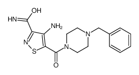 3-Isothiazolecarboxamide,4-amino-5-[[4-(phenylmethyl)-1-piperazinyl]carbonyl]-(9CI) structure