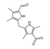 5-(3,5-dimethyl-4-nitro-pyrrol-2-ylmethyl)-3,4-dimethyl-pyrrole-2-carbaldehyde Structure