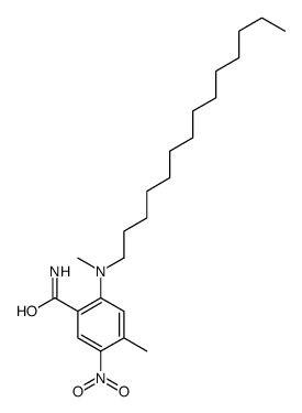 4-methyl-2-[methyl(tetradecyl)amino]-5-nitrobenzamide Structure