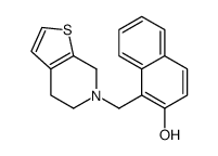 1-(5,7-dihydro-4H-thieno[2,3-c]pyridin-6-ylmethyl)naphthalen-2-ol结构式