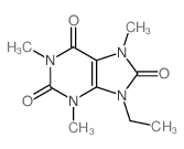 Uric acid, 9-ethyl-1,3,7-trimethyl- (8CI)结构式