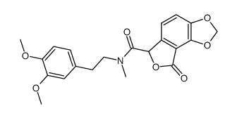 8-oxo-6,8-dihydro-furo[3',4':3,4]benzo[1,2-d][1,3]dioxole-6-carboxylic acid (3,4-dimethoxy-phenethyl)-methyl-amide结构式