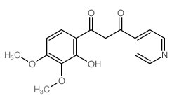 1-(2-hydroxy-3,4-dimethoxy-phenyl)-3-pyridin-4-yl-propane-1,3-dione结构式